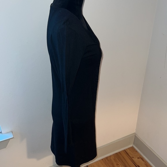 Vanessa Bruno ATHE little black dress mixed media wool / Lace blend Sz 1 / XS - Picture 8 of 14